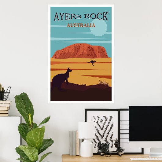 Ayers Rock, Australië Travel Poster (Thuiskantoor)