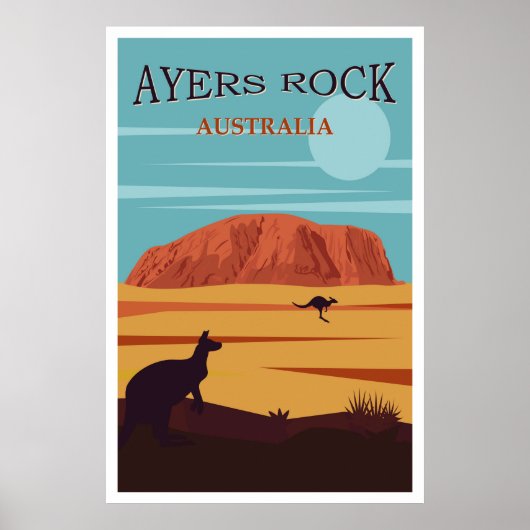 Ayers Rock, Australië Travel Poster (Voorkant)