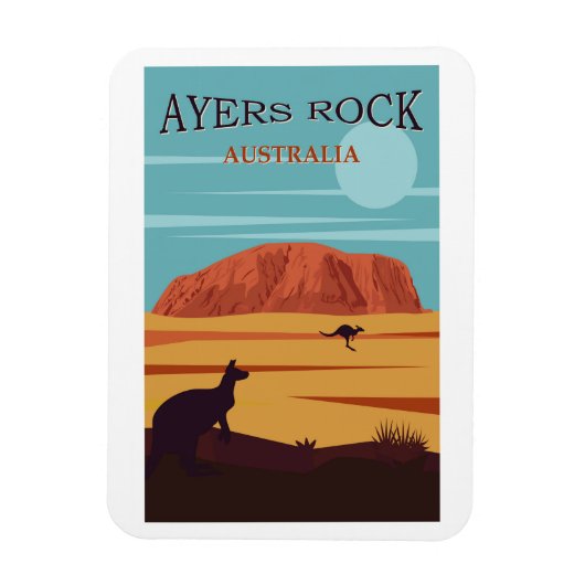 Ayers Rock, Australië Travel Poster Magneet (Verticaal)
