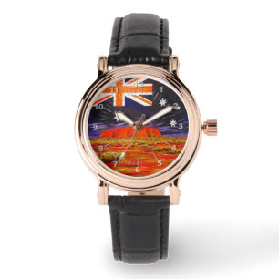 Ayers rock Australische vlag Horloge