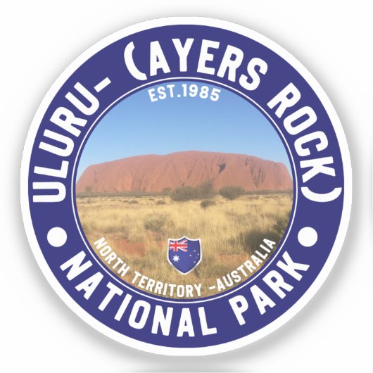 Ayers Rock National Park – Australian Outback Land Sticker (Voorkant)