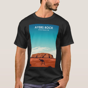 Ayers Rock Uluru Australië Reisposter T-shirt