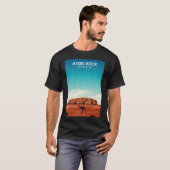 Ayers Rock Uluru Australië Reisposter T-shirt (Voorkant volledig)