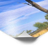 Ayers Rock Uluru in de Outback Australia Foto Afdruk (Hoek)