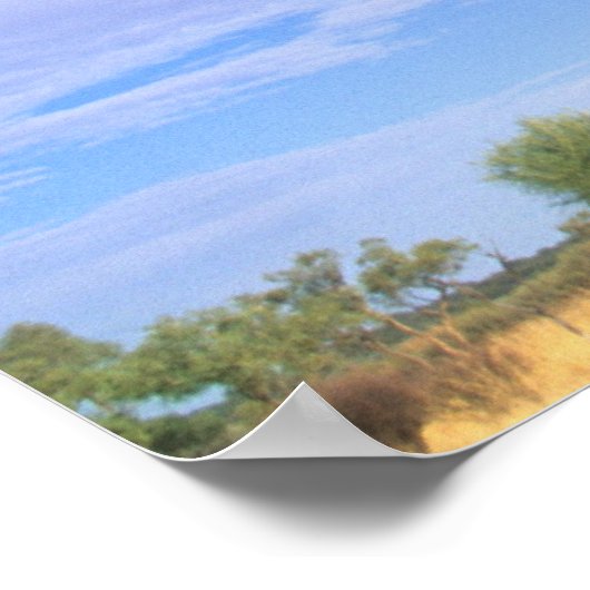 Ayers Rock Uluru in de Outback Australia Poster (Hoek)