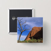 Ayers Rock Uluru in de Outback Australië Vierkante Button 5,1 Cm (Voorkant /achterkant)