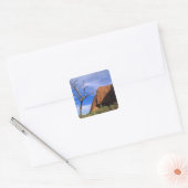 Ayers Rock Uluru in de Outback Australië Vierkante Sticker (Envelop)