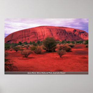 Ayers Rock, Uluru National Park, Australië woestij Poster