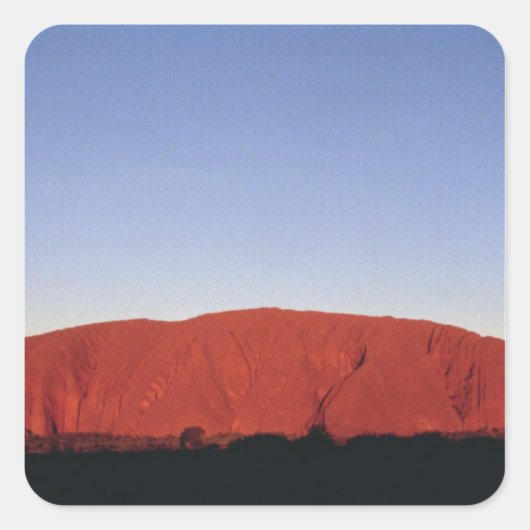 Ayers Rock Vierkante Sticker (Voorkant)