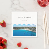 Ayia Napa Bruiloft Cyprus Custom Cocktail servet (Insitu)