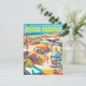 Ayia Napa Cyprus toeristenoord Feestdagenkaart (Staand voorkant)