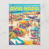 Ayia Napa Cyprus toeristenoord Feestdagenkaart (Voorkant)