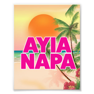 Ayia Napa vakantieposter Foto Afdruk