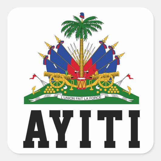 Ayiti Vierkante Sticker (Voorkant)