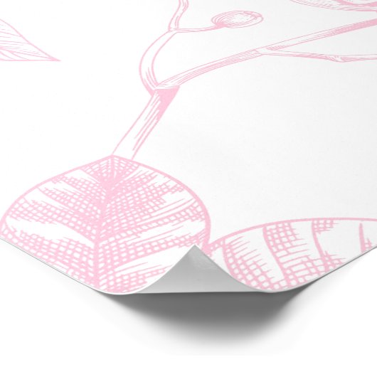 Ayla | Aangepaste Roze Teddybeer Nursery Design Poster (Hoek)