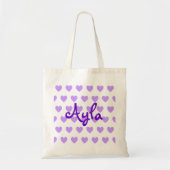 Ayla in Paars Tote Bag (Voorkant)