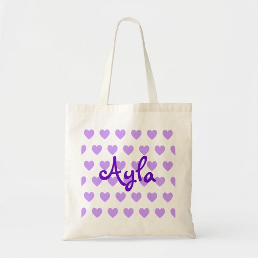 Ayla in Paars Tote Bag (Voorkant)