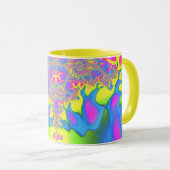 AYLA ~ Zany 3D Fractal ~  Mulitkleurig Mok (Voorkant rechts)