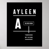 Ayleen Persoonlijke naam Birthday Gift Poster (Voorkant)