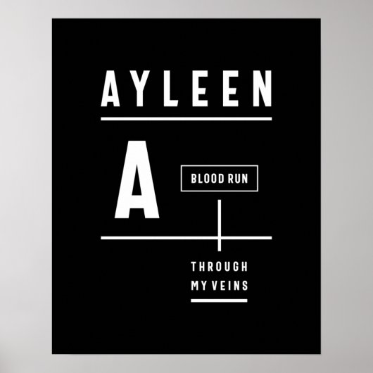 Ayleen Persoonlijke naam Birthday Gift Poster (Voorkant)