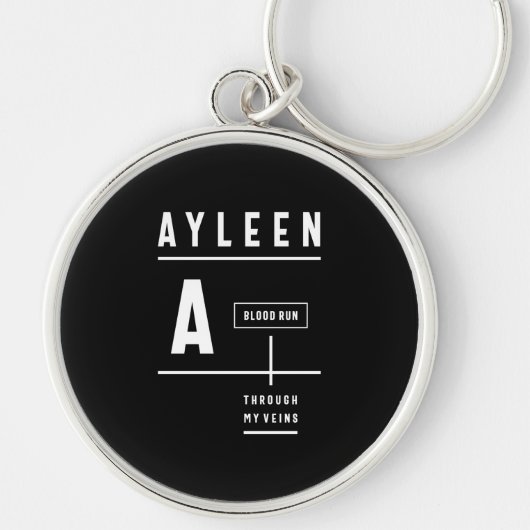 Ayleen Persoonlijke naam Birthday Gift Sleutelhanger (Voorkant)
