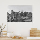 Aylesford Bridge met  barges Poster (Keuken)