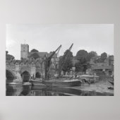 Aylesford Bridge met  barges Poster (Voorkant)