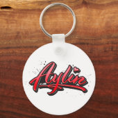 Aylin red Heart Graffiti Schlüsselanhänger Sleutelhanger (Voorkant)