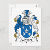 Aylward Family Crest Briefkaart (Voorkant / Achterkant)