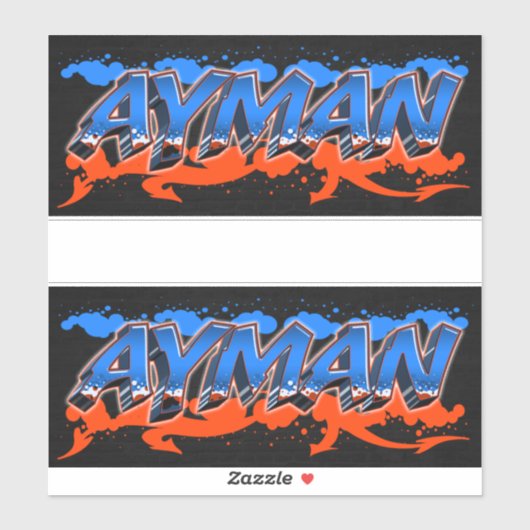 Ayman Vorname Name Graffiti Aufkleber Sticker (Vel)