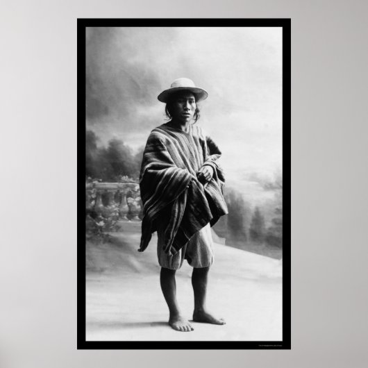 Aymara Indian in Bolivia 1905 Poster (Voorkant)