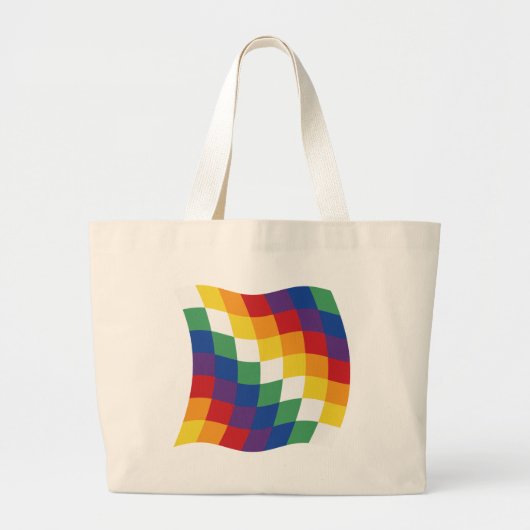 Aymara Vlag Boodschappentas Grote Tote Bag (Voorkant)