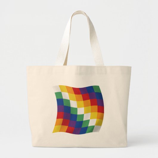 Aymara Vlag Boodschappentas Grote Tote Bag (Voorkant)