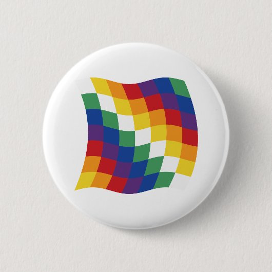 Aymara Vlag Knop Ronde Button 5,7 Cm (Voorkant)