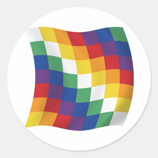 Aymara Vlag Sticker (Voorkant)