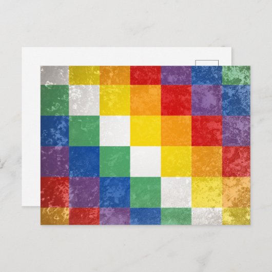 Aymara volksvlag briefkaart (Voorkant / Achterkant)