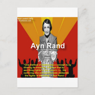 Ayn Rand & Abortion Quote Gifts & T - shirts Briefkaart