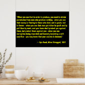 Ayn Rand, Atlas Shrugged Poster (Keuken)