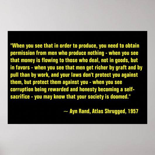 Ayn Rand, Atlas Shrugged Poster (Voorkant)