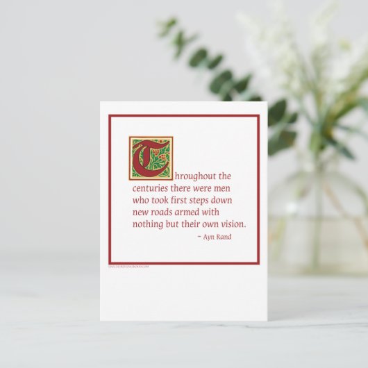 Ayn Rand Briefkaart (Staand voorkant)