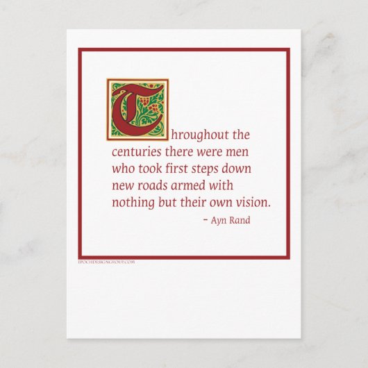 Ayn Rand Briefkaart (Voorkant)
