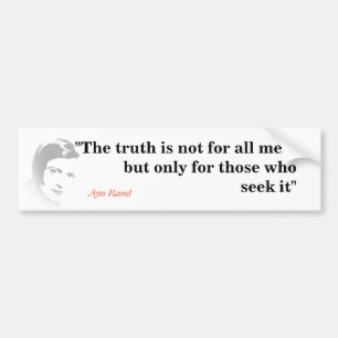 Ayn Rand citaat over de waarheid Bumpersticker