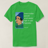 Ayn Rand citeert Gezegden T-shirt (Design voorkant)