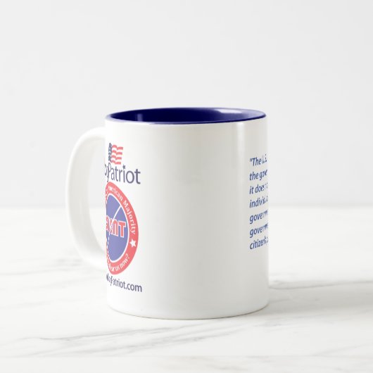 Ayn Rand citeert koffie mok (Voorkant links)