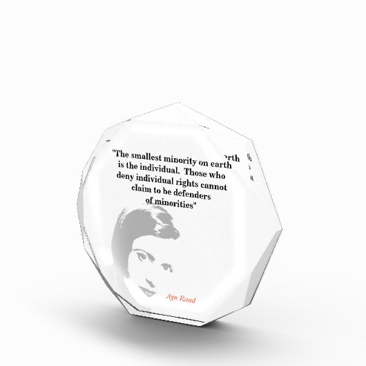 Ayn Rand citeert op de kleinste foto-bloc van mind Fotoblokken (Rechts)