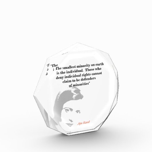 Ayn Rand citeert op de kleinste foto-bloc van mind Fotoblokken (Links)