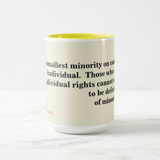 Ayn Rand citeert over de kleinste minderheid Mok (Midden)