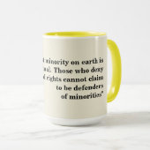 Ayn Rand citeert over de kleinste minderheid Mok (Voorkant rechts)