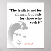 Ayn Rand citeert over de waarheid Poster (Voorkant)