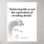 Ayn Rand citeert over het leven Poster (Voorkant)